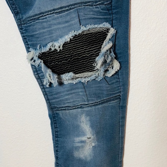 Alive Denim Destroyed Biker Jeans - Picture 5 of 6